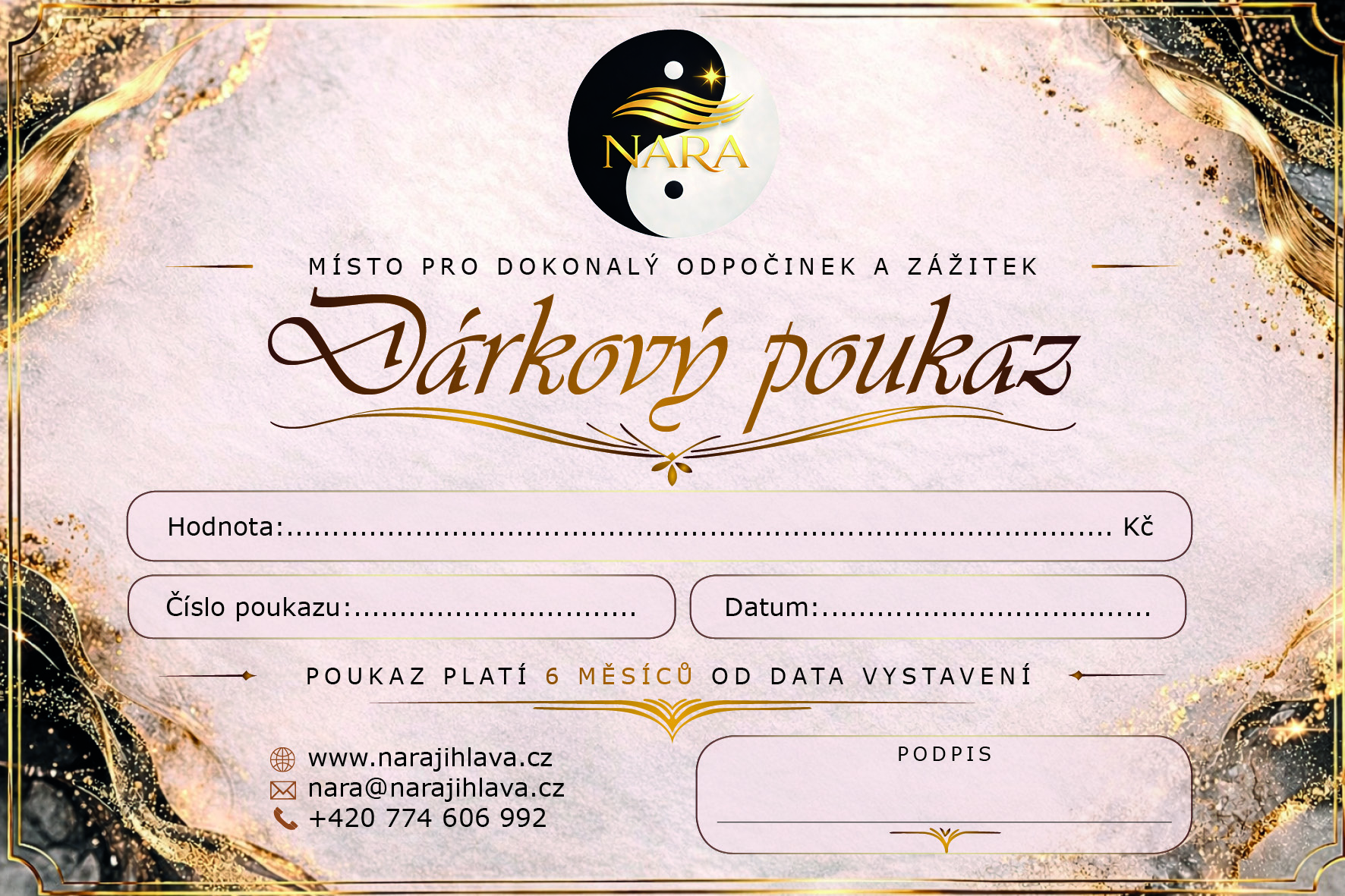 Náhled dárkového poukazu